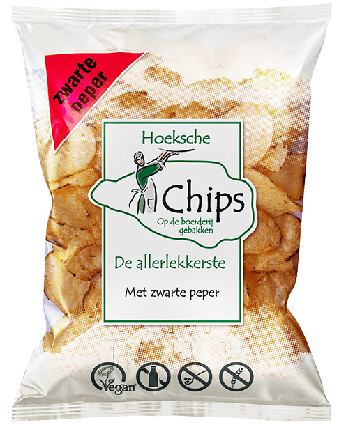 Hoeksche chips - zwarte peper 150 gram